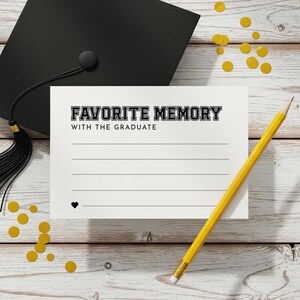 Recuerdo favorito con la tarjeta de graduado, actividad para la fiesta de graduación, recuerdo para graduados de secundaria o universidad, 5 x 3.5, imprimible, descargable