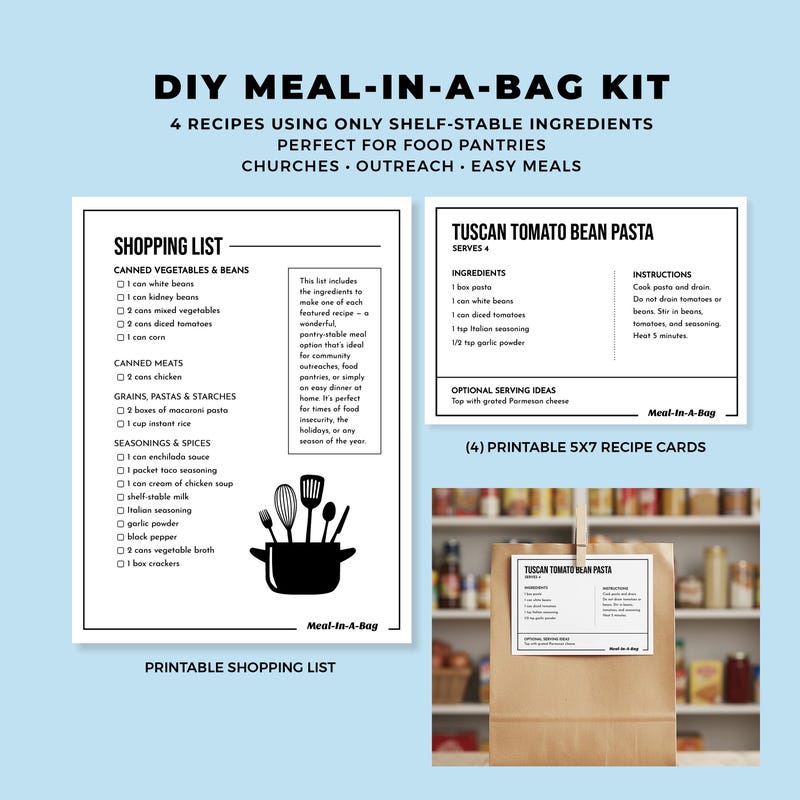 Printable Meal Cards - Etsy