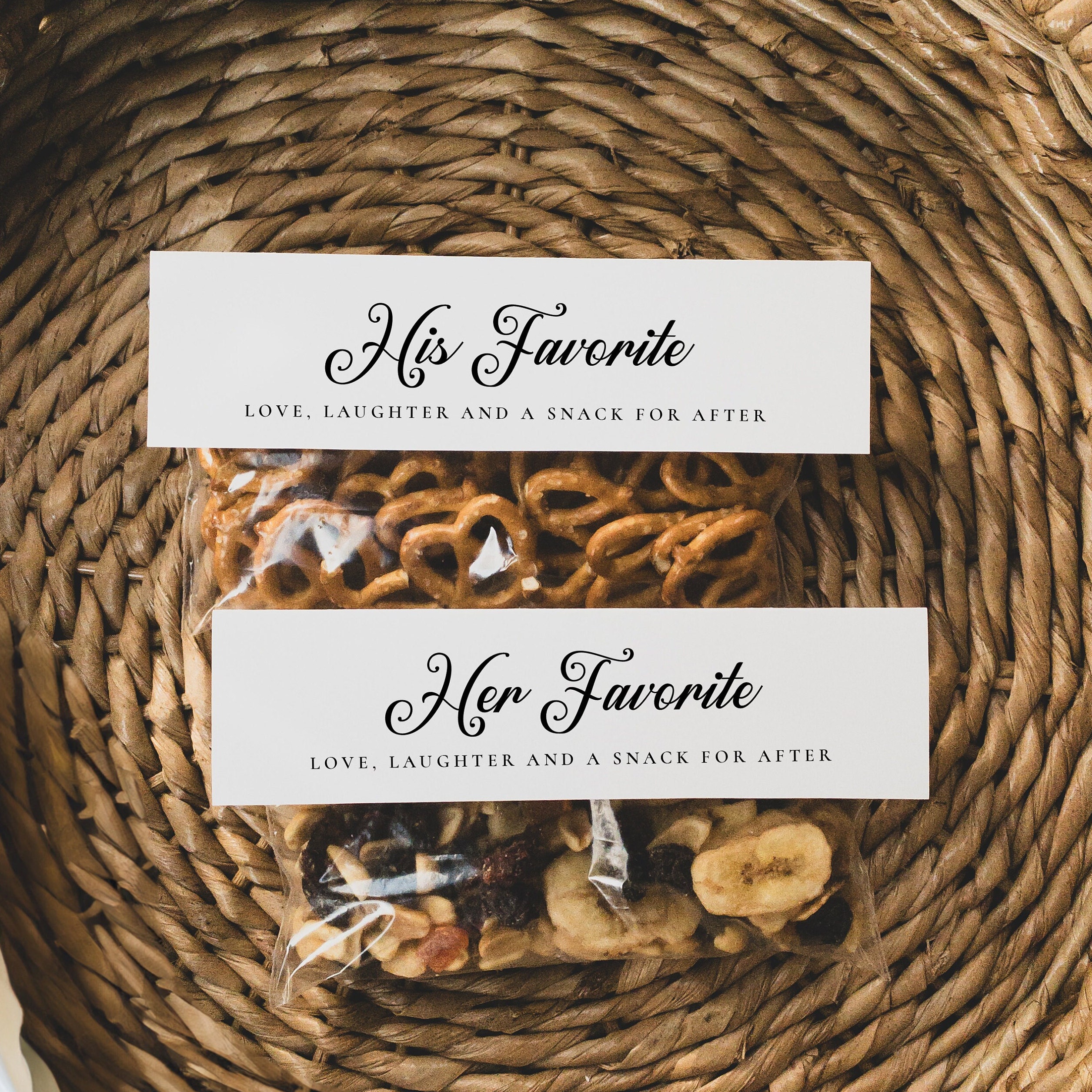 PRINTABLE Wedding Snack Kit Labels, DIY Midnight Snack Toppers, Welcome ...