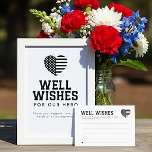 Military Goodbye Party Sign & Cards: Patriotic Well Wishes Keepsake (Digital Download))