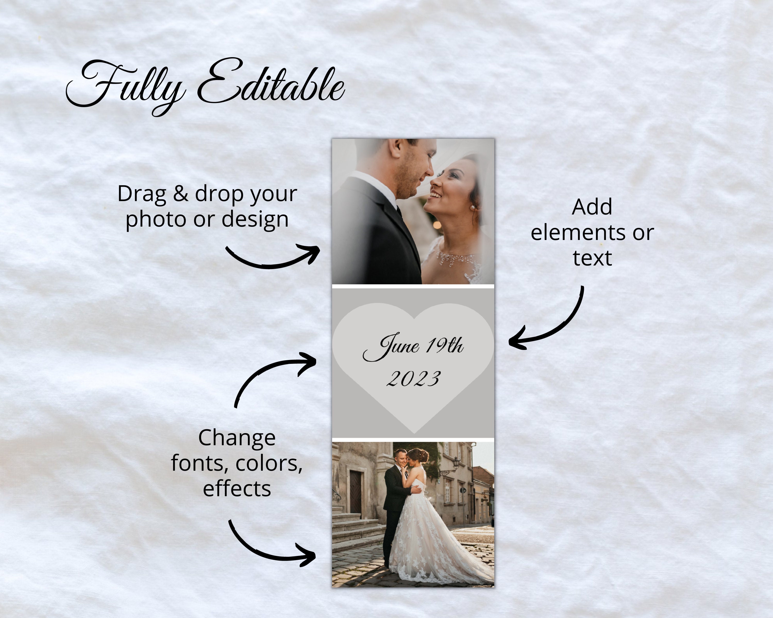 Custom Photo Bookmarks | Printable DIY Gifts | Editable Canva Templates ...