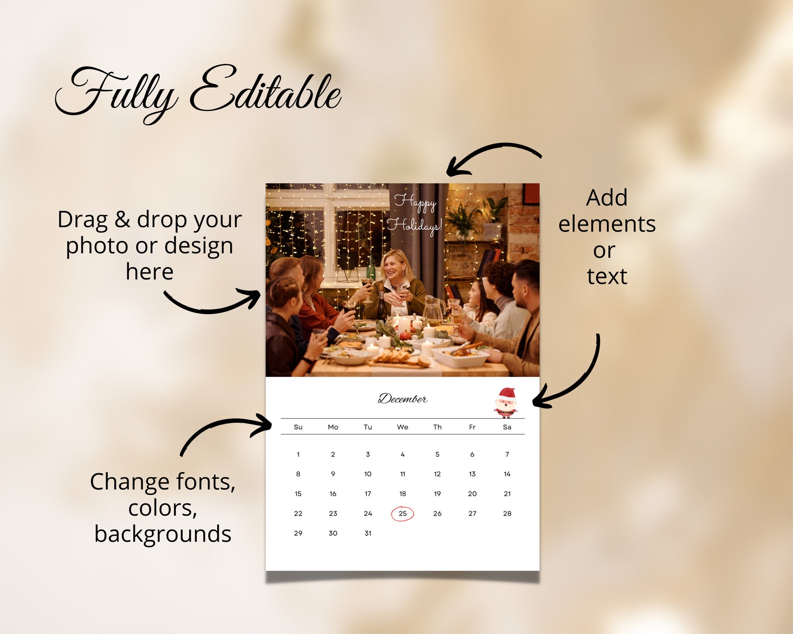 Personalized 2024 Photo Calendar Printable DIY Gift Custom Etsy