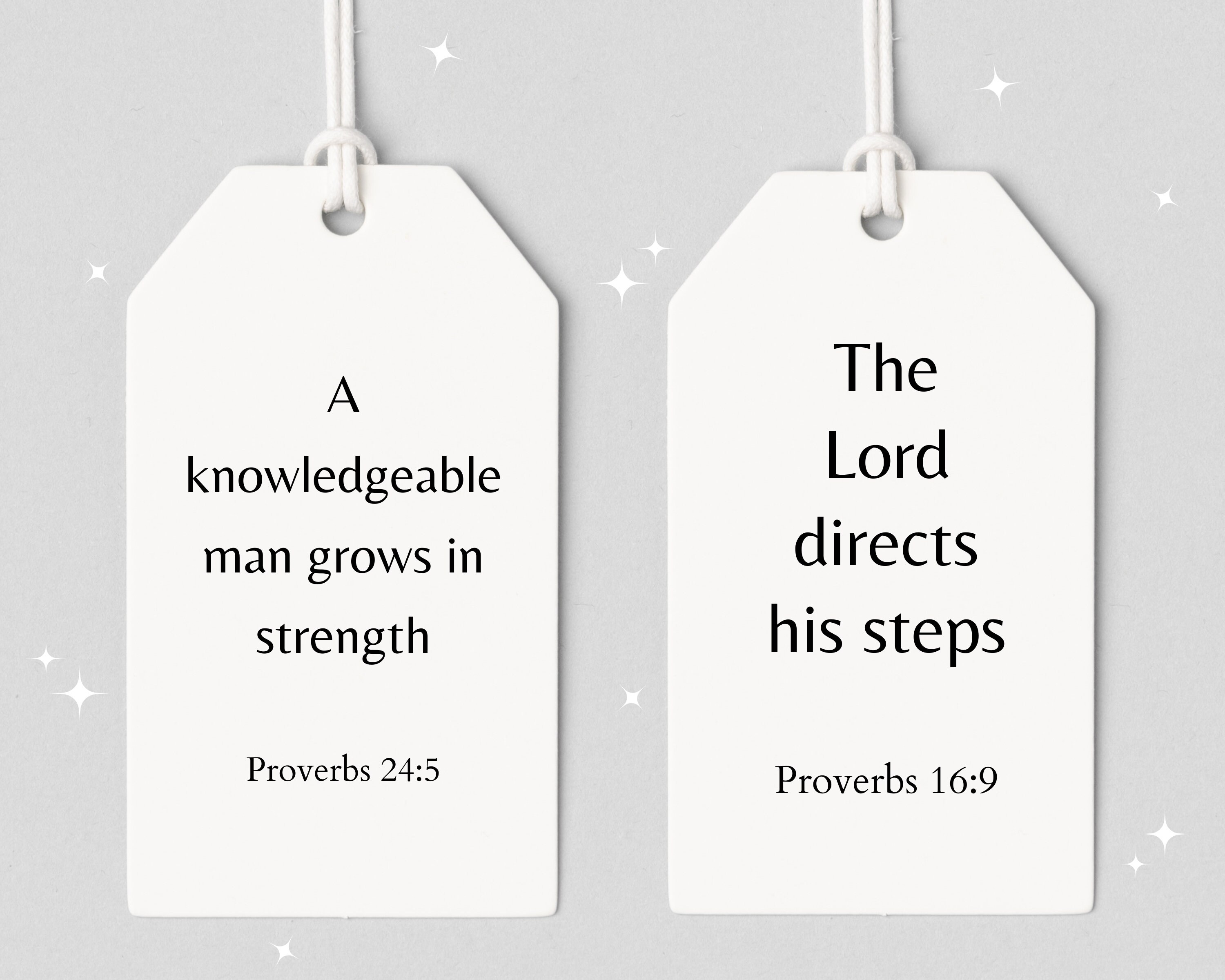 Printable Bible Verse Gift Tags for Men Christian Scripture Tags for
