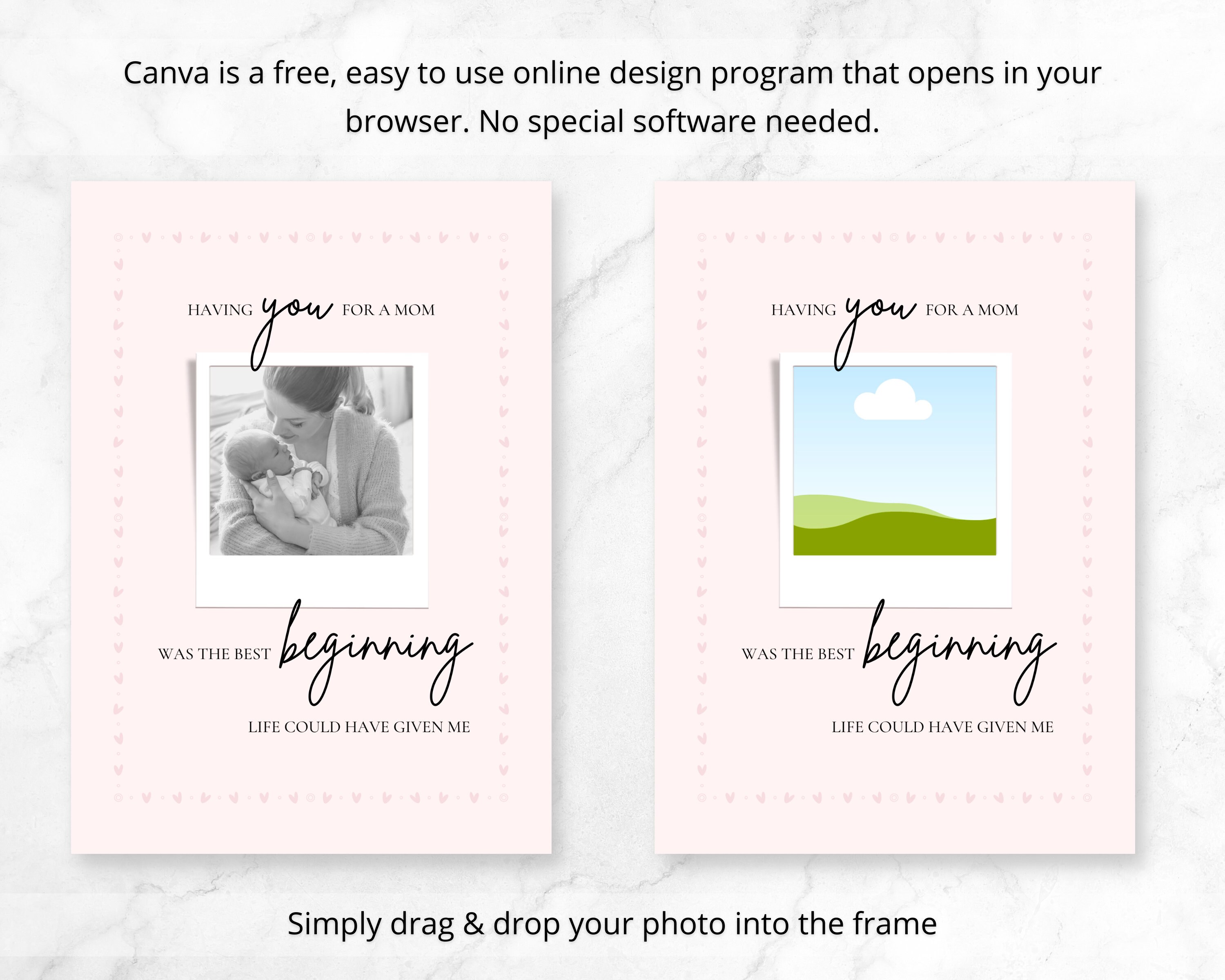 Personalized Photo Printable for Mom Custom Mothers Day Picture Gift ...