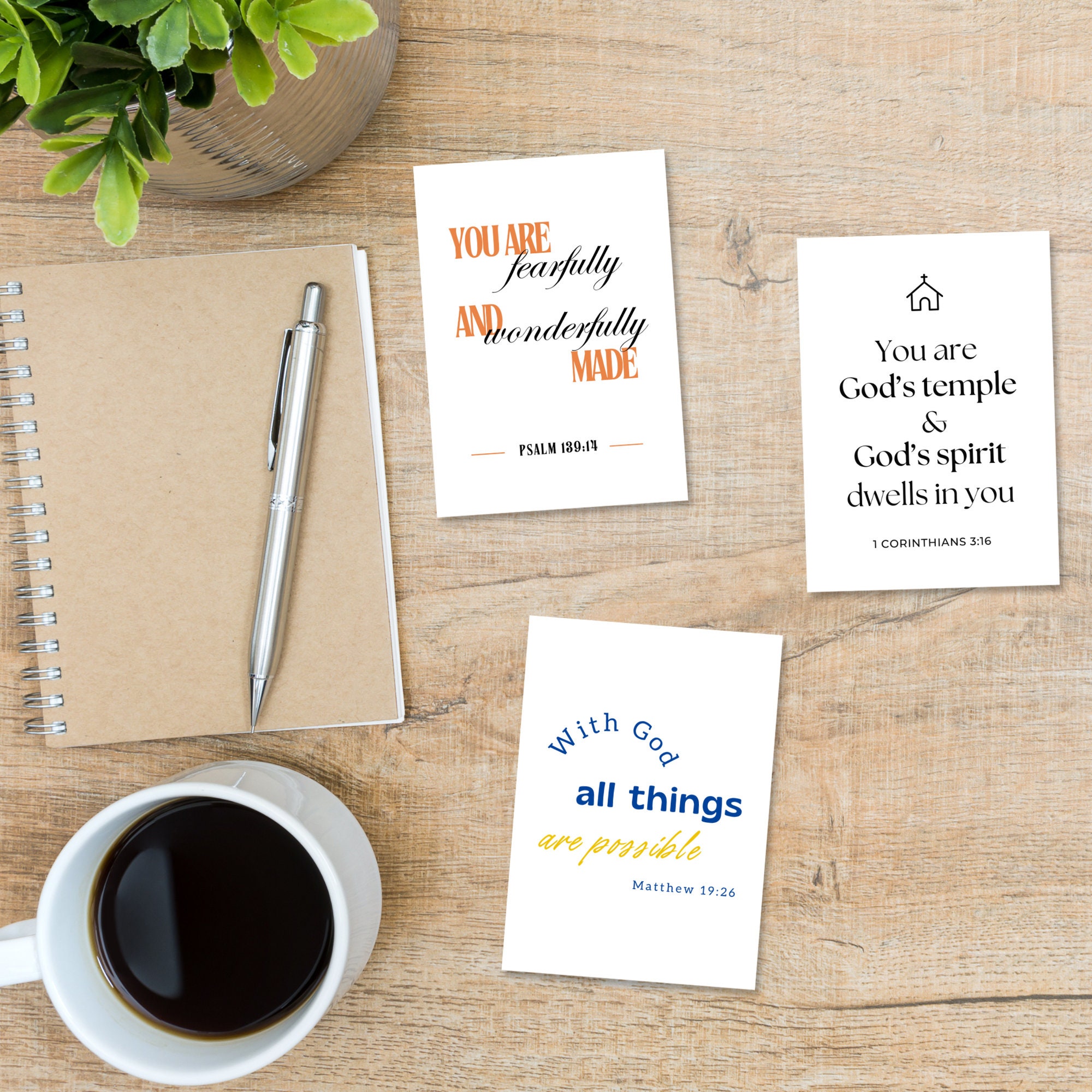 Bible Verse Affirmation Cards | Printable Scripture Quote Flash Cards ...