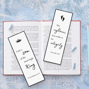 Printable Bible Verse Bookmarks for Men & Boys | Christian Gift for Dad ...
