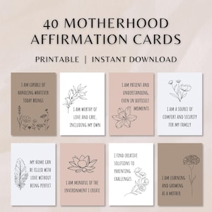 Affirmatiekaarten moederschap | New Mom Positieve Citaten Afdrukbaar | Mindfulness voor aanstaande moeders | Bemoedigend cadeau voor zwangere vrouwen