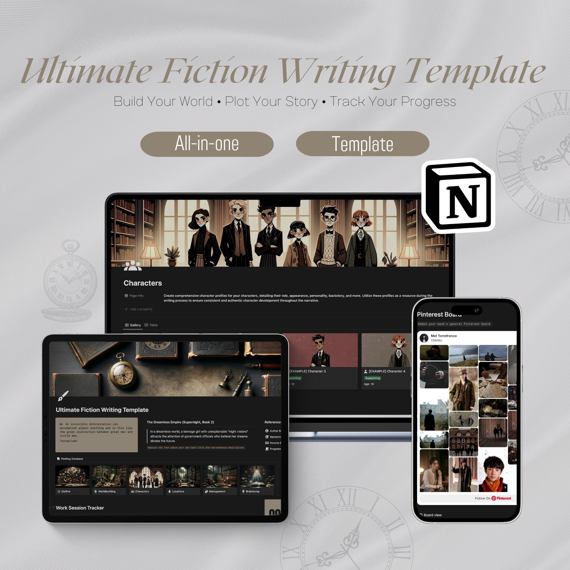 Ultimate Notion Template for Writers | All-in-one Author Dashboard ...