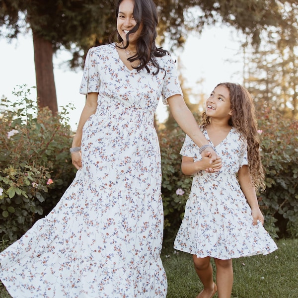 Michaela Mommy & Me Dress: Floral Maxi Dress, Matching Outfit