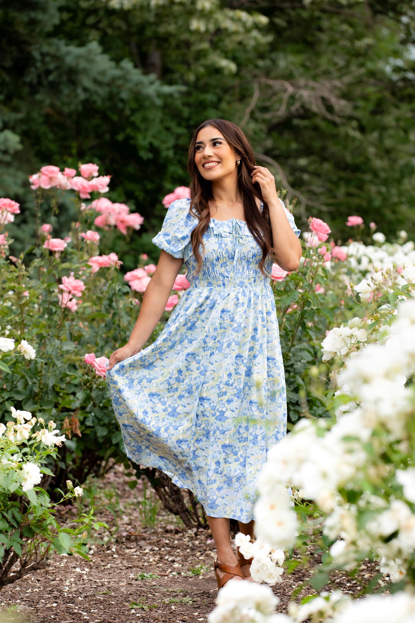 Hydrangea Blue Bridesmaid Dress - Etsy Australia