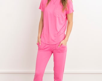 Conjunto de pijama de bambú: ropa de estar por casa suave y natural