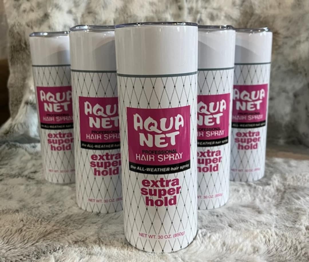 Aqua Net Hairspray White Stainless Steel 20 Oz Tumbler