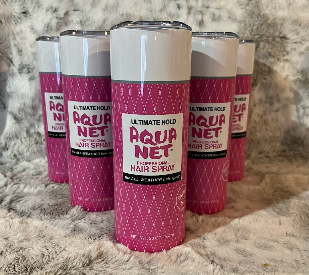 Aqua Net Hairspray Pink Stainless Steel 20 Oz Tumbler Novelty Vintage