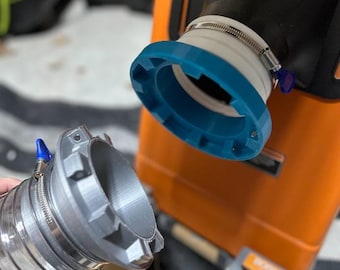 Magnetic Twist-Lock Dust Collection Connectors: 4"/2.5" Woodshop Hose Adapter