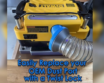 Dewalt Planer DW735 - 45 degree - Port Replacement - Quick Connect Dust Connector