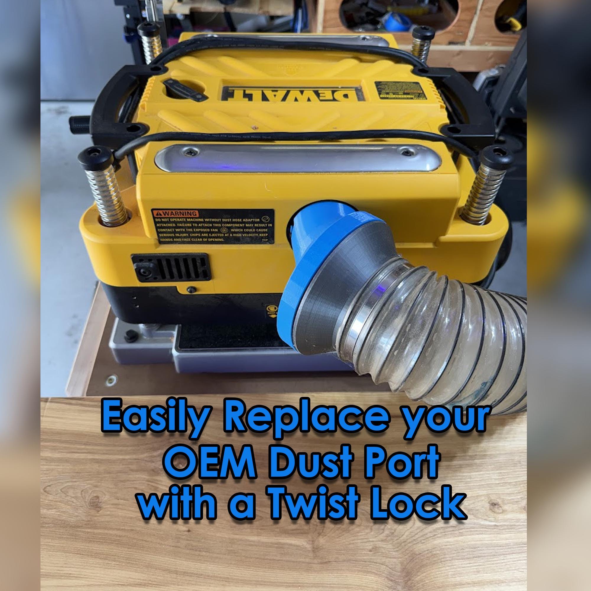 Dewalt Planer DW735 - 45 Degree - Port Replacement - Quick Connect