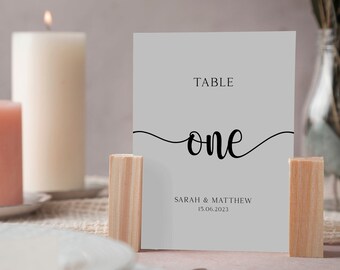 Elegant Wedding Table Number Cards, Minimalist Design, wedding stationery, wedding table accessories, table decoration, table number card