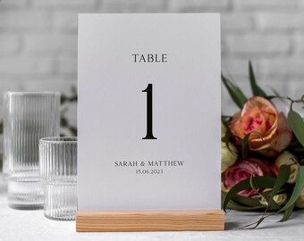 Simple Wedding Table Number, wedding table number, Double sided Table Number, wedding stationery, wedding accessories, table decoration