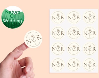 Custom Elegant Wedding Sticker Sheet, Envelope Sticker, Gloss Wedding Sticker, Custom Wedding Sticker, Personalised Wedding Envelope Sticker