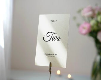 Simple Wedding Table Number Card, wedding table number, wedding stationery, wedding table accessories, table decoration, table number card