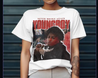 NBA YOUNGBOY T-Shirt PNG Design: Bootleg Tee (Digital Download)
