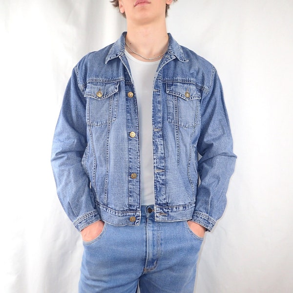 veste en jean surdimensionnée des années 90 jeans indie grunge rave punk street style wear urban skater style unisexe