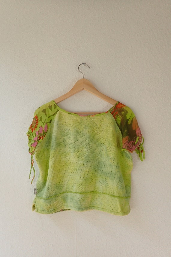 indie hippie shirt top alternative boho with a fl… - image 10