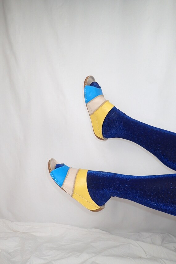 funky colourful slippers andrea conti shoes hippi… - image 3