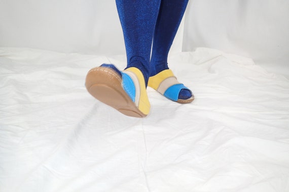 funky colourful slippers andrea conti shoes hippi… - image 4