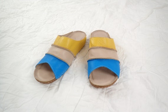 funky colourful slippers andrea conti shoes hippi… - image 7