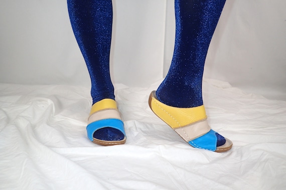 funky colourful slippers andrea conti shoes hippi… - image 2
