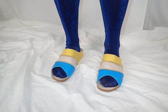 funky colourful slippers andrea conti shoes hippi… - image 5
