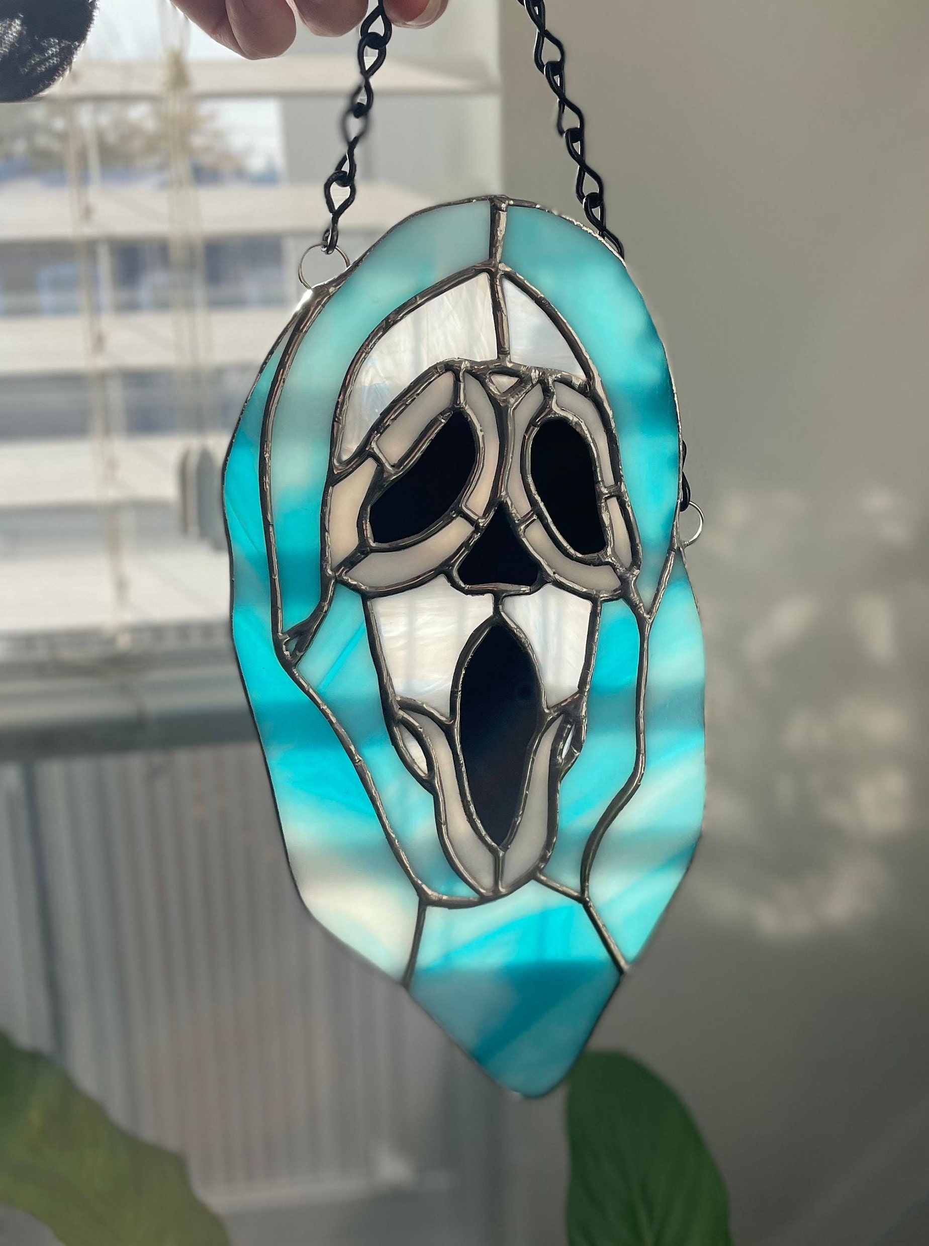 GHOSTFACE GLASS SUNCATCHER Scream Movie Inspired Window Etsy