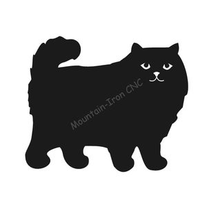 Fluffy Persian Maine Coon Cat CNC Plasma DXF AutoCAD Digital Cutting File Patterns