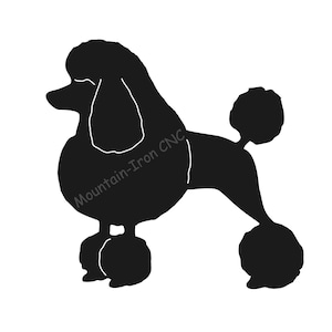 Standard Poodle Dog CNC Plasma DXF AutoCAD Digital Cutting File Pattern