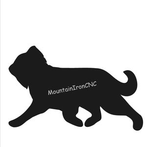 Briard Dog CNC Plasma DXF AutoCAD Digital Cutting File Pattern