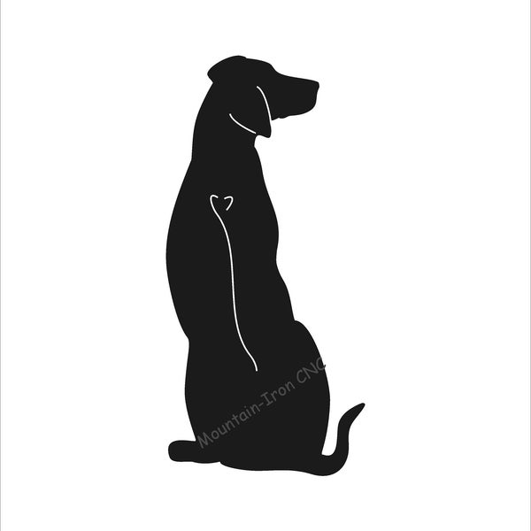 Sitting Rhodesian Ridgeback Rhodi Dog CNC Plasma DXF AutoCAD Digital Cutting File Pattern