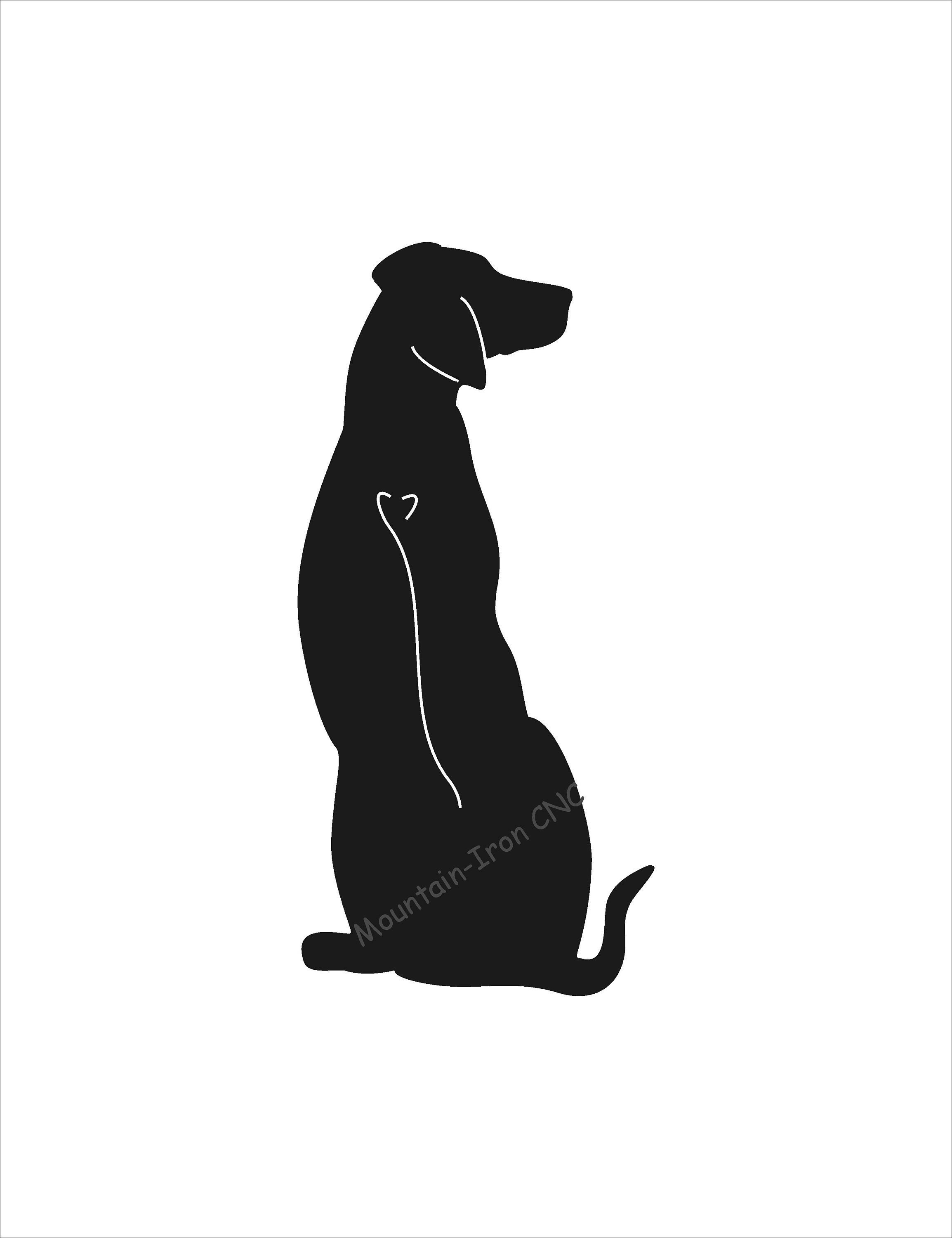 Sitting Rhodesian Ridgeback Rhodi Dog CNC Plasma DXF AutoCAD Digital Cutting File Pattern