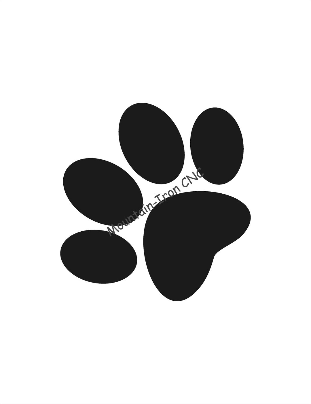 Pawprint Paw Print Symbol CNC Plasma DXF Autocad Digital Cutting File