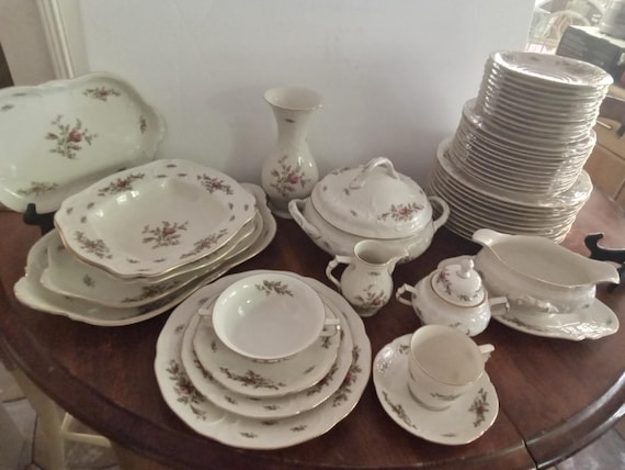 Rosenthal Classic Rose Collection Red Rose Dinner Set 6 Pieces