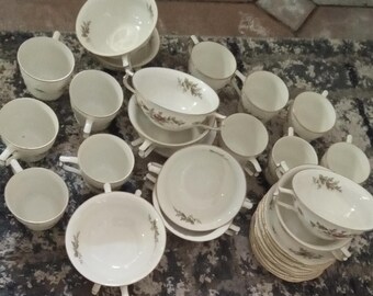 Rosenthal Classic Rose Collection Red Rose Dinner Set 6 Pieces