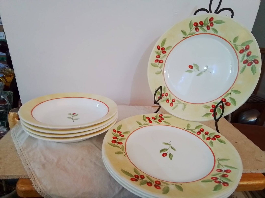 Rare Find Corelle Ultra Radiance Pattern 4 Dinner Plates 10.75 & 4
