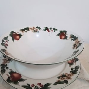 Citation Cades Cove Collection Large Serving Bowl 2 qt and a charger plate 12&quot;