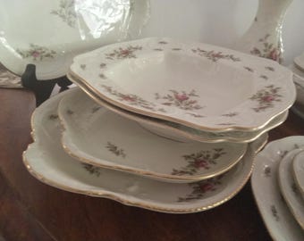 Rosenthal Classic Rose Collection Red Rose Dinner Set 6 Pieces