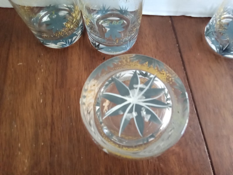 Agavero Tequila Rocks Glass Hand Painted Debbie Limited