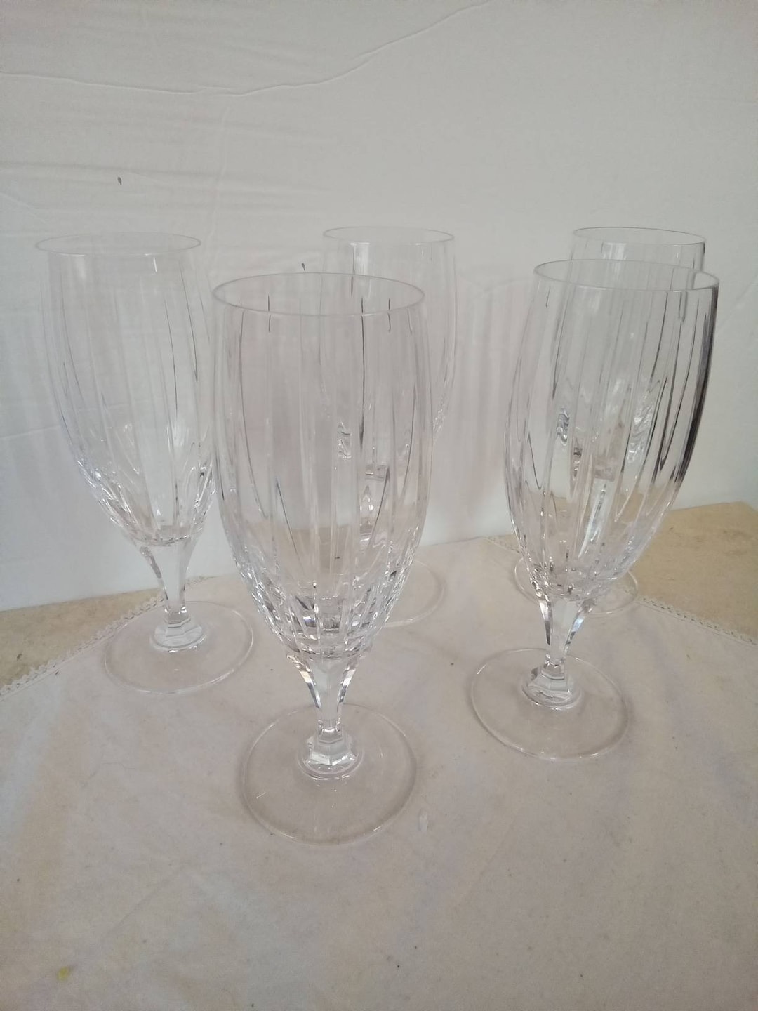 Mikasa Crystal Arctic Lights ICED TEA Glasses 81/2 Nice Condition Set