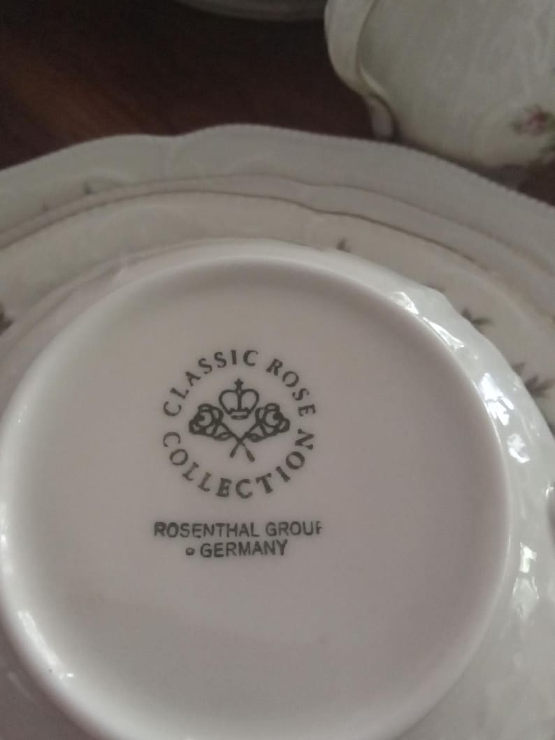 Rosenthal Classic Rose Collection Red Rose Dinner Set 6 Pieces Setting ...