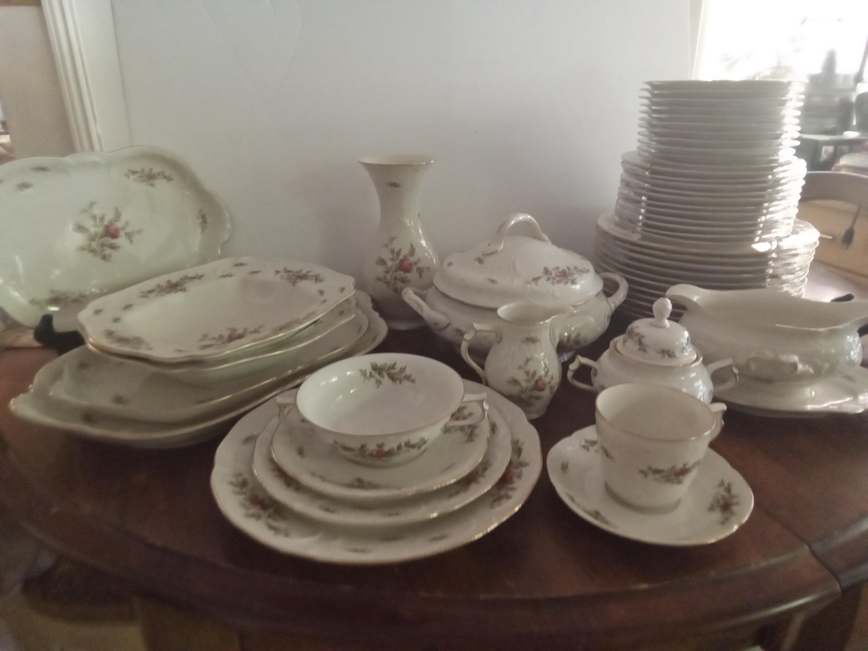 Rosenthal Classic Rose Collection Red Rose Dinner Set 6 Pieces Setting ...