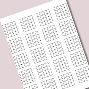 Grote afdrukbare gitaarakkoordblokken 20. Gitaartabpapier. Lege gitaarakkoorddiagrammen. Gitaar akkoordenschema.