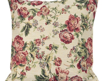 Taie d'oreiller décorative tapisserie rose motif gobelin taie d'oreiller housse de coussin